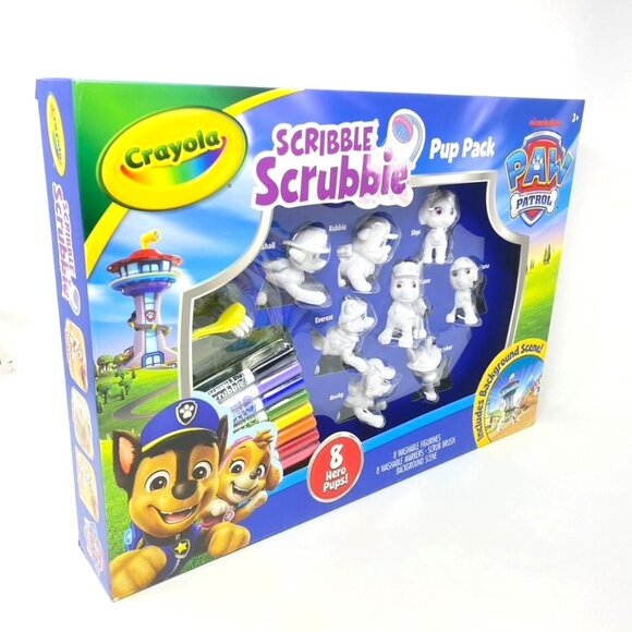 Crayola Scribble Scrubbie PAW Patrol Pup Pack Figues 8 Count Color Wash Toy - Picture 2 of 11